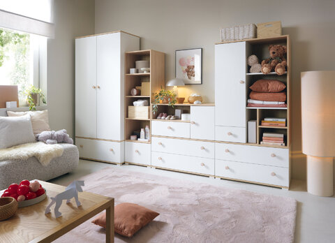 Šatníková skriňa ZY01biela/dub 90x195x50