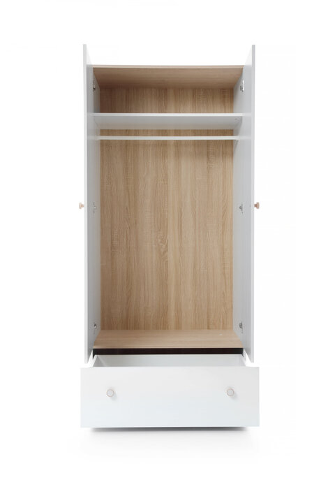 Šatníková skriňa ZY01biela/dub 90x195x50