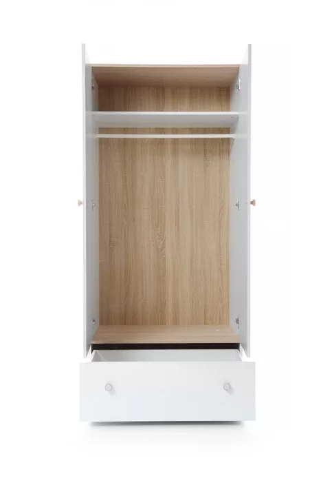 Šatníková skriňa ZY01biela/dub 90x195x50