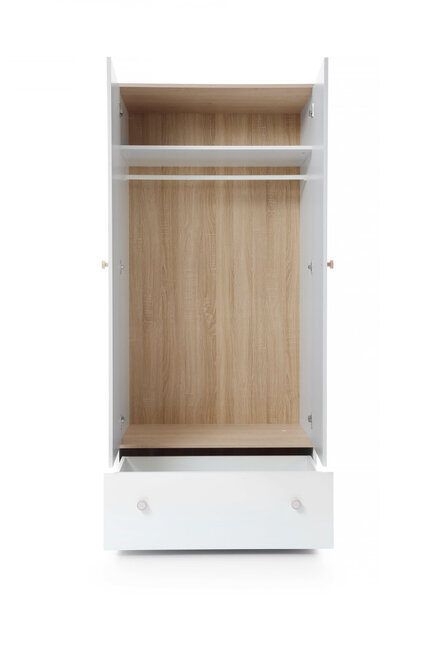 Šatníková skriňa ZY01biela/dub 90x195x50