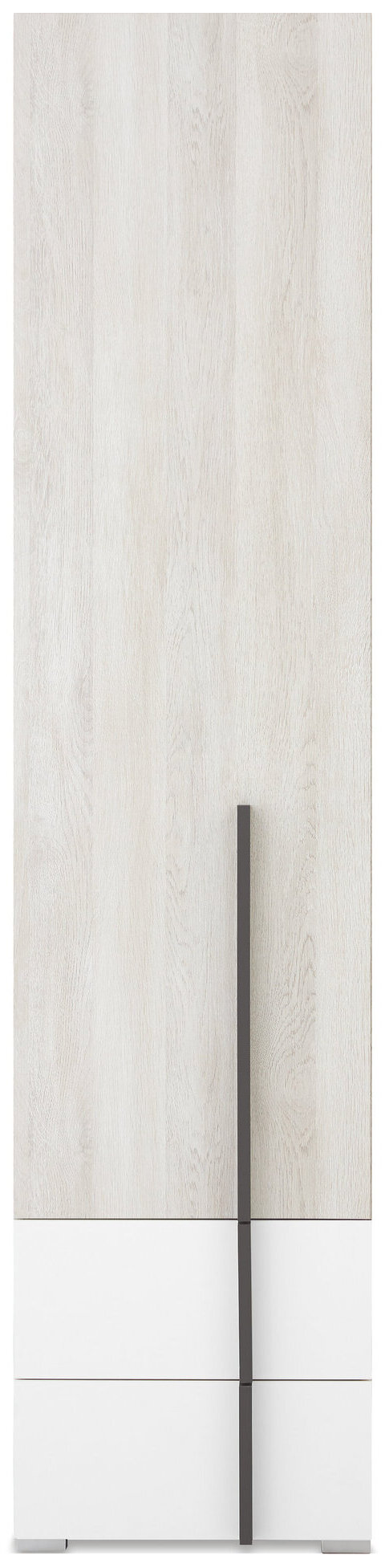 Skriňa RM04 dub wilton biely/biela/antracit 45x40x195