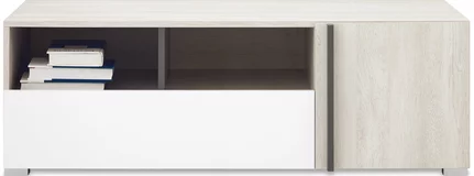 TV stolík RM12 dub wilton biely/biela/antracit 120x50x40