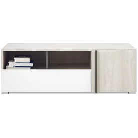 TV stolík RM12 dub wilton biely/biela/antracit 120x50x40