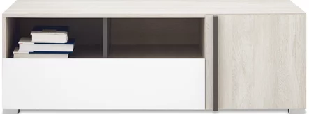 TV stolík RM12 dub wilton biely/biela/antracit 120x50x40