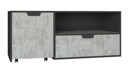 TV stolík s kontajnerom NN10 grafit/enigma 120x50x45