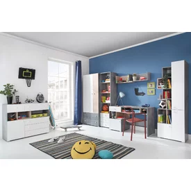 TV stolík Sigma 9 betón/biela/dub 120x45x45