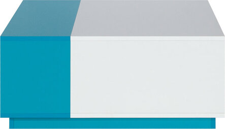 Úložný box MB16 biela/tyrkys 80x80x35