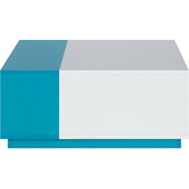 Úložný box MB16 biela/tyrkys 80x80x35