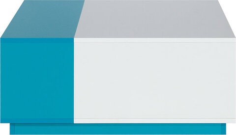 Úložný box MB16 biela/tyrkys 80x80x35