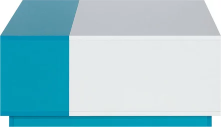 Úložný box MB16 biela/tyrkys 80x80x35