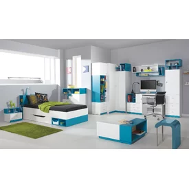 Úložný box MB16 biela/tyrkys 80x80x35
