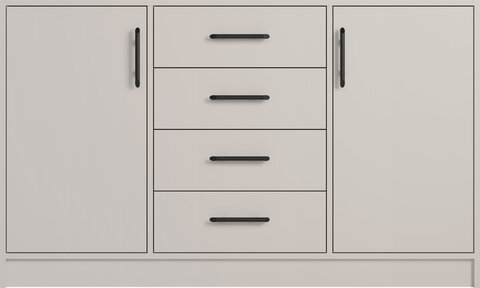 Veľká komoda Smart 6 kašmír 140x84x40