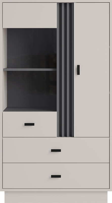 Vitrína AL04 kašmír 80x40x145