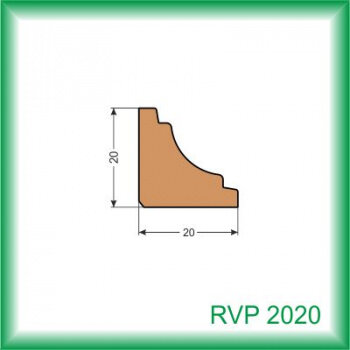 Vnútorná rohová lišta - RVP2020 /na objednávku - min. odber 100 m