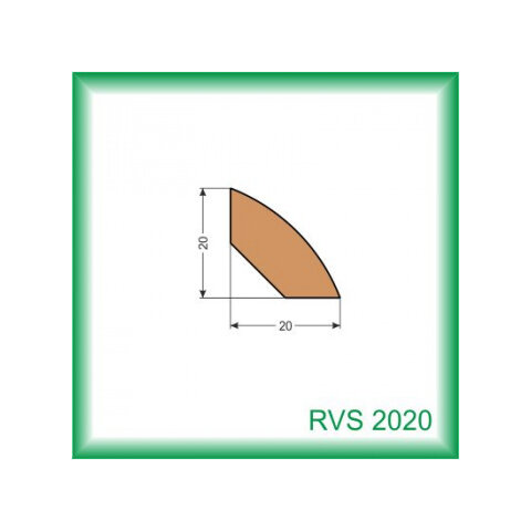 Vnútorná rohová lišta - RVS2020 /na objednávku - min. odber 100 m