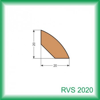 Vnútorná rohová lišta - RVS2020 /na objednávku - min. odber 100 m