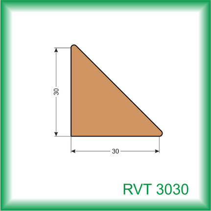 Vnútorná rohová lišta - RVT3030 /na objednávku - min. odber 100 m