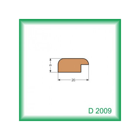 Zasklievacia lišta - D2009 /na objednávku - min. odber 100 m