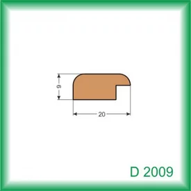Zasklievacia lišta - D2009 /na objednávku - min. odber 100 m