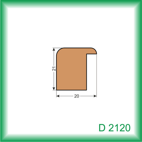 Zasklievacia lišta - D2120 /na objednávku - min. odber 100 m